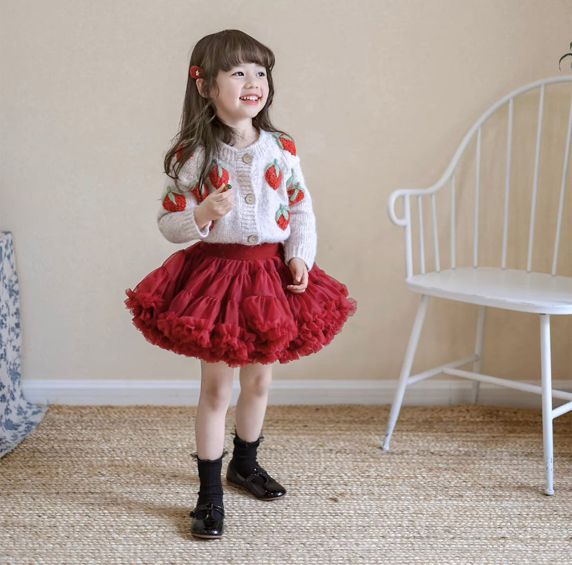 草莓提花tutu裙套裝